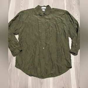 Compagnie International 100% Pure Silk Button Down